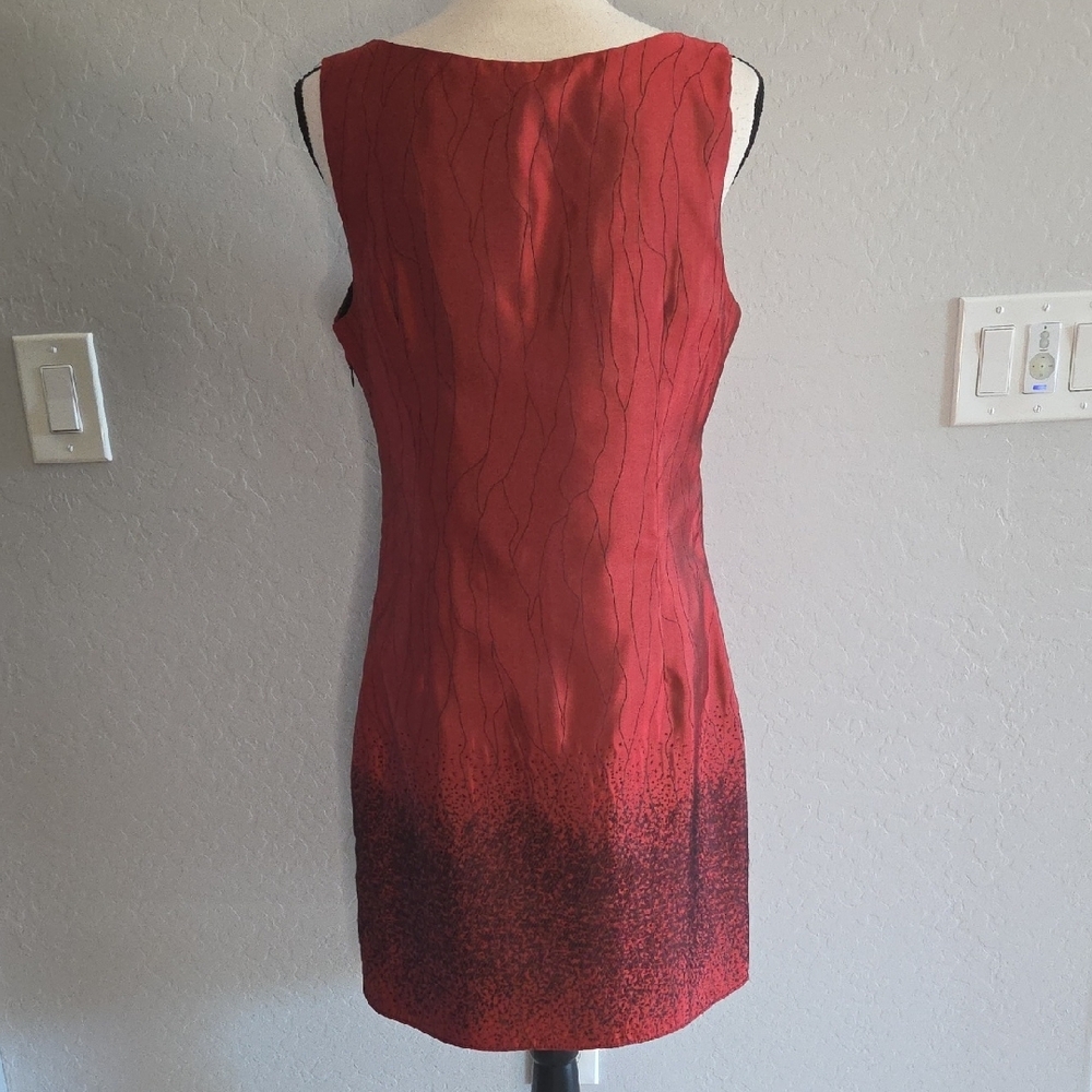 MSSP Women's Chic Red Sleeveless Mini/Shift Dress Perfect For Weddings Size Med - Picture 4 of 5